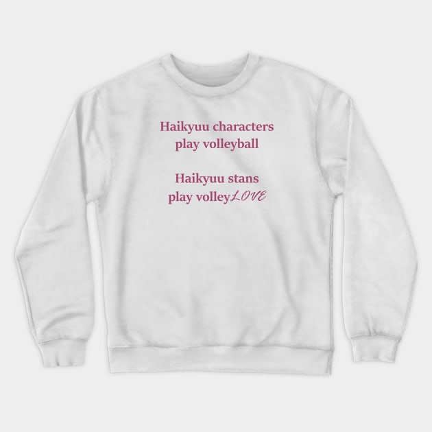 VolleyLove-Version 2 Crewneck Sweatshirt by AislingKiera